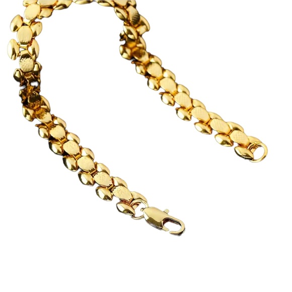Gold Segmented Stackable Bracelet - Picture 3 of 10